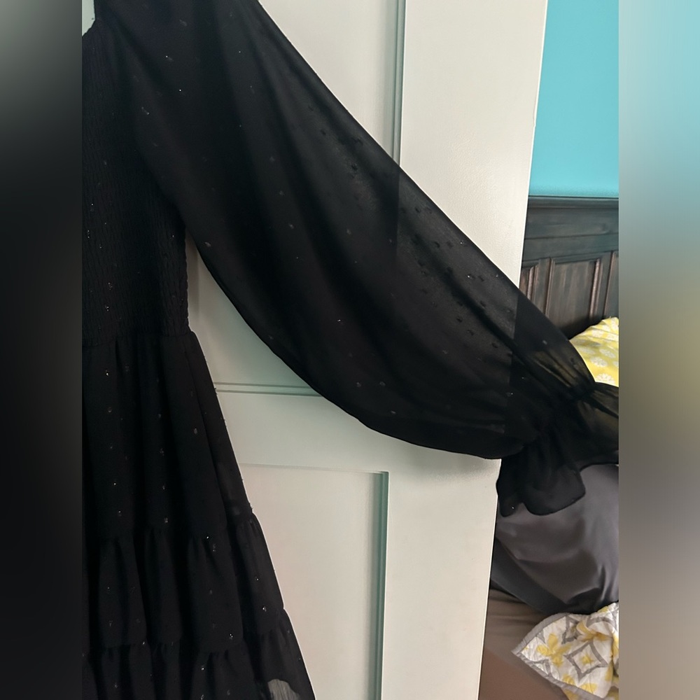 Black Altar’d State Dress with Gold Sparkles - Picture 2 of 2